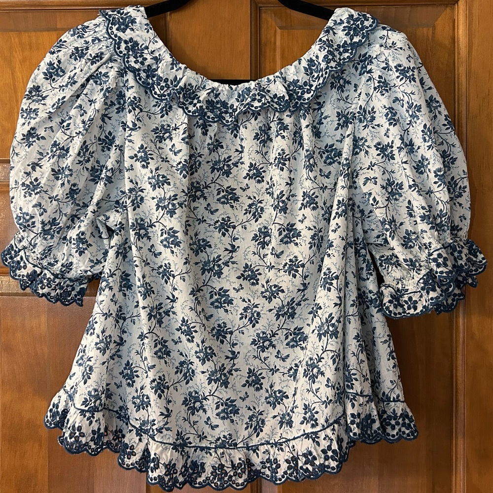 DOEN Songbird Toile Lazuli top S - Picture 4 of 7